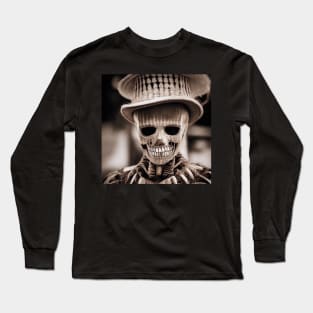 Skeleton with a high hat Long Sleeve T-Shirt